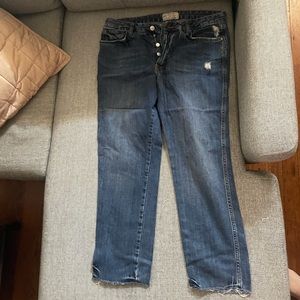 Free People straight leg button up jeans